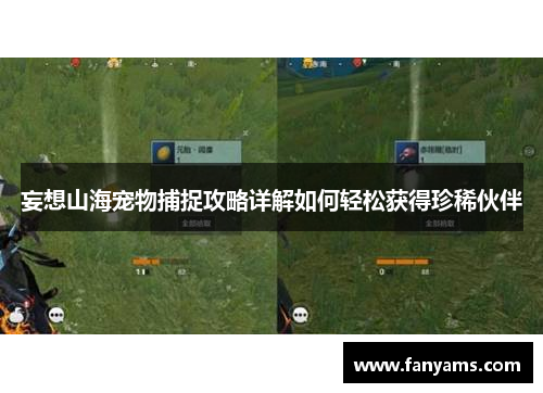 妄想山海宠物捕捉攻略详解如何轻松获得珍稀伙伴
